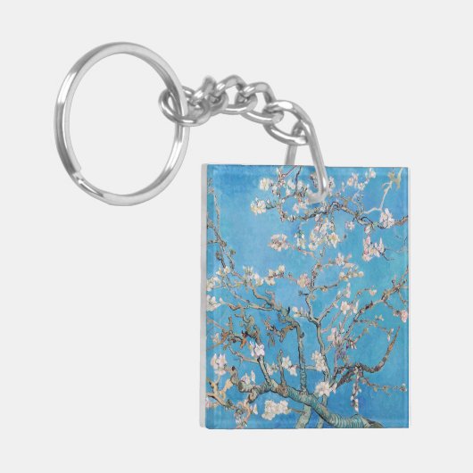 Almond Blossoms Blauer Vincent van Gogh Malerei Schlüsselanhänger (Vorderseite links)