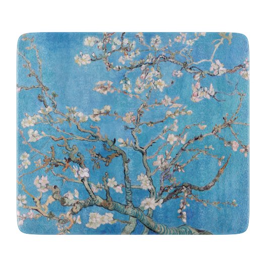 Almond Blossoms Blauer Vincent van Gogh Malerei Schneidebrett (Vorderseite)