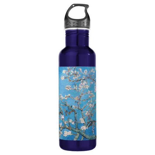 Almond Blossoms Blauer Vincent van Gogh Malerei Trinkflasche (Vorderseite)