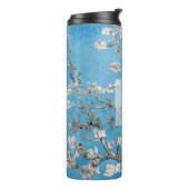Almond Blossoms Blue Vincent van Gogh Art Monogram Thermosbecher (Nach links gedreht)