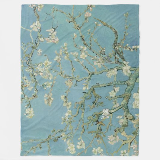 Almond Blossoms Painting by Van Gogh Fleecedecke (Vorderseite)