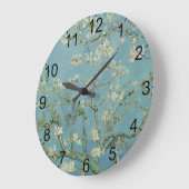 Almond Blossoms Painting by Van Gogh Große Wanduhr (Winkel)