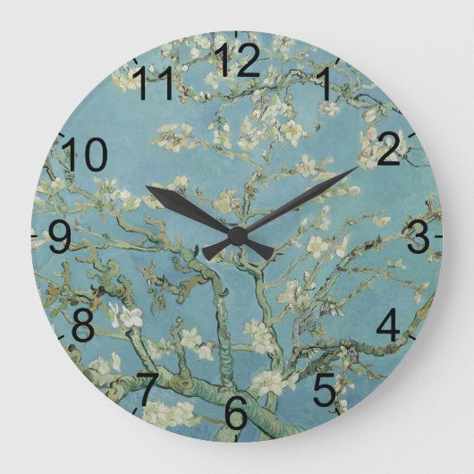Almond Blossoms Painting by Van Gogh Große Wanduhr (Vorderseite)