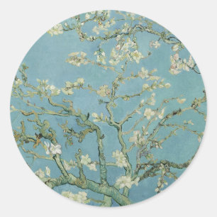 Almond Blossoms Painting by Van Gogh Runder Aufkleber