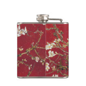 Almond Blossoms Roter Vincent van Gogh Malerei Flachmann (Rückseite)