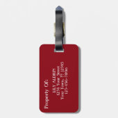 Almond Blossoms Roter Vincent van Gogh Malerei Gepäckanhänger (Rückseite vertikal)