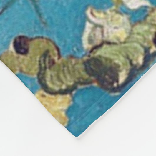 Almond Blossoms Vincent van Gogh Fleecedecke (Ecke)