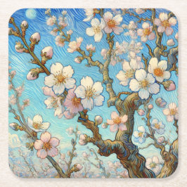 Almond Blossoms (Vincent van Gogh) Rechteckiger Pappuntersetzer