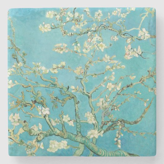 Almond Blossoms | Vincent van Gogh Steinuntersetzer (Vorderseite)