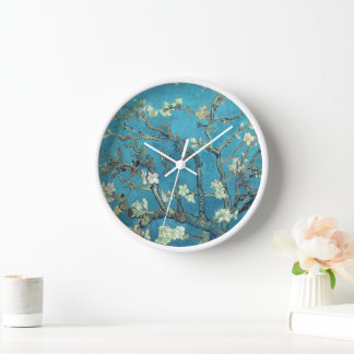 Almond Blossoms Wanduhr