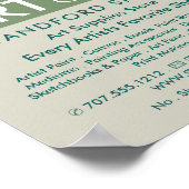 Almond-Blüten von Van Gogh, Art Supplies Store Poster (Ecke)