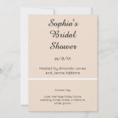 Almond Brown Bridal Word Scramble Game Einladung (Rückseite)