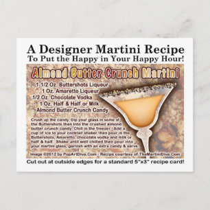 Almond Butter Crunch Martini Rezept Postkarte