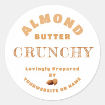 Almond Butter Klassischer Rundaufkleber