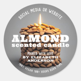 Almond Candle Runder Aufkleber