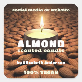 Almond Candle Square Sticker