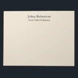 Almond Color Schlicht Elegante Beruflich Moderne Notizblock<br><div class="desc">Einfaches,  modernes,  minimalistisches Design für Unternehmen. Diese Vorlage kann an alle beruflichen Beruf angepasst werden.</div>