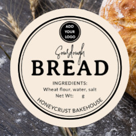 Almond Cream Bakery Sourdough Bread Label Sticker