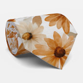 Almond Daisies Watercolor Pattern Krawatte (Gerollt)