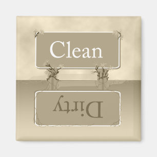 Almond Dirty Clean Geschirrspüler Magnet