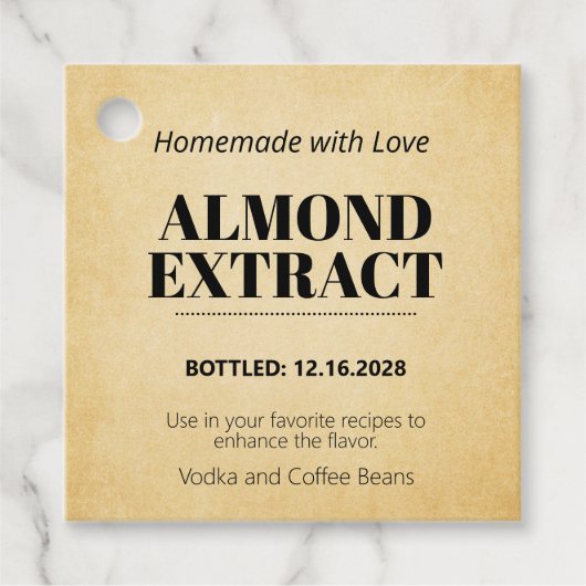 Almond Extract Modern Tag ZEX_001b Geschenkanhänger (Vorderseite)
