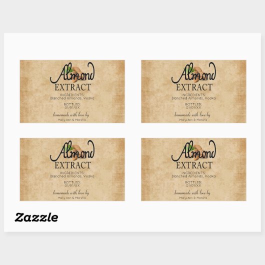 Almond Extract Rechteckiger Aufkleber (Blatt)