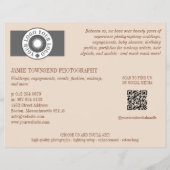 Almond Foto Collage QR Logo Fotogeschäft Flyer (Hinten)