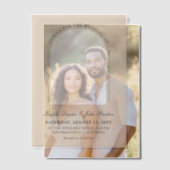 Almond & Gray Arch Peekaboo Informelle Hochzeit Pergament Einladungen (Versatz (Ehepaar))