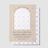 Almond & Gray Arch Peekaboo Informelle Hochzeit Pergament Einladungen (Versetzt (Einladung))