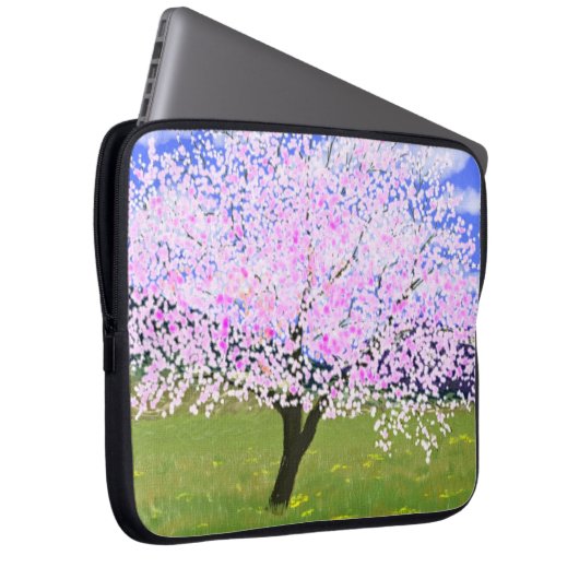 Almond in Bloom Laptopschutzhülle (Vorne Rechts)