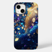 Almond Navy Blue Glitzer iPhone Mate Tough Case (Rückseite)