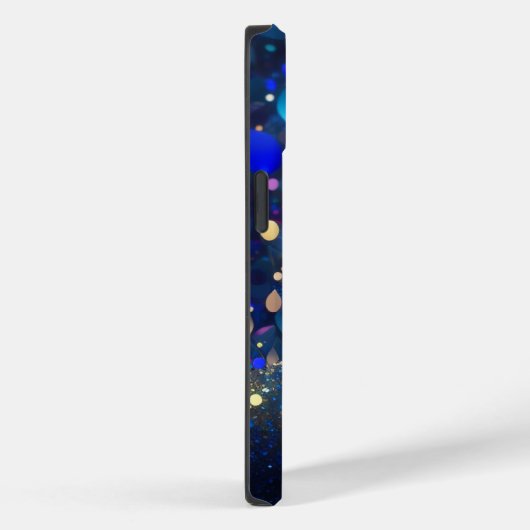 Almond Navy Blue Glitzer iPhone Mate Tough Case (Rückseite / Rechts)