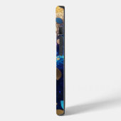 Almond Navy Blue Glitzer iPhone Mate Tough Case (Rückseite / Links)