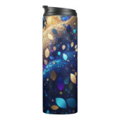 Almond Navy Blue Glitzer Thermal Tumbler 12oz Thermosbecher (Nach rechts gedreht)