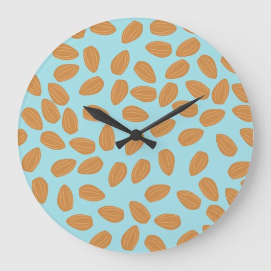 Almond Pattern Große Wanduhr (Vorderseite)