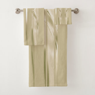 Almond-Pearl Streifen Badhandtuch Set