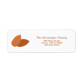 Almond Return Address Label (Vorne)
