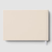 Almond Rose Gold Modern Wedding Date Typografie Gästebuch (Rückseite)