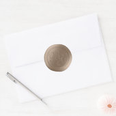 Almond Script Double Monogram Wax Siegel Stickers (Umschlag)