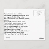 Almond Slice Rezept Postkarte (Rückseite)