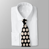 Almond Techno Dots Modern Black Krawatte (Gebunden)