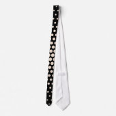 Almond Techno Dots Modern Black Krawatte (Rückseite)