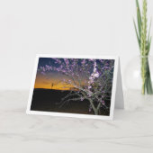Almond Tree at Night Portrait Karte (Vorderseite)