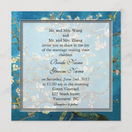 Almond Tree, berühmte Hochzeit der bildenden Künst Einladung