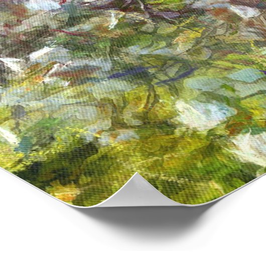 Almond Tree Blossom Kunstmalerei Poster (Ecke)