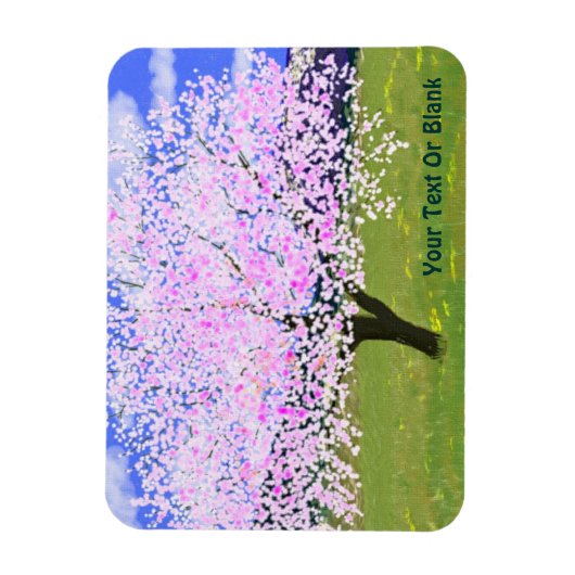 Almond Tree in Bloom Magnet (Vertikal)