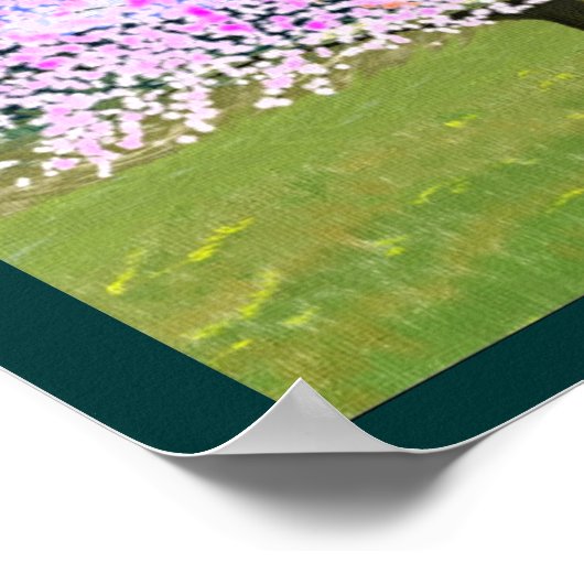 Almond Tree in Bloom Poster (Ecke)
