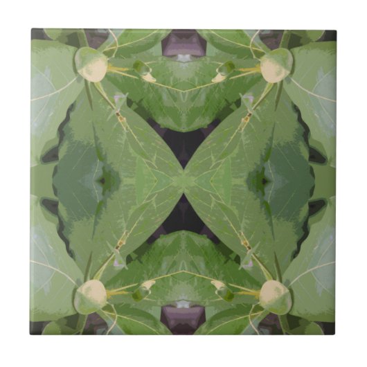 Almond Tree Pattern Fliese (Vorderseite)