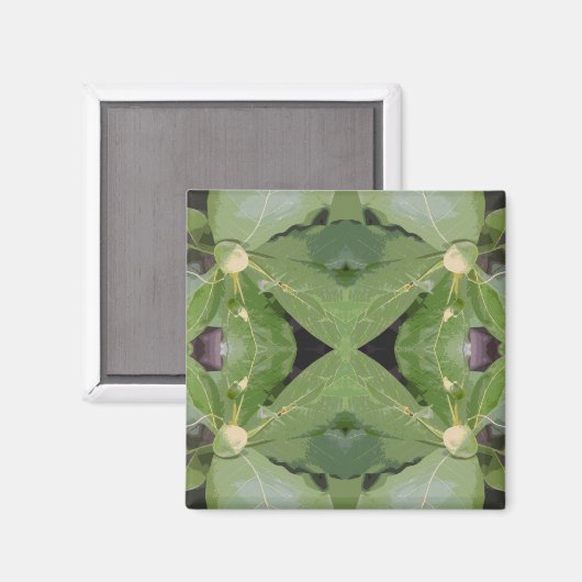 Almond Tree Pattern Magnet (Vorderseite/Rückseite)