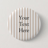 Almond & White Stripes Button (Vorderseite)